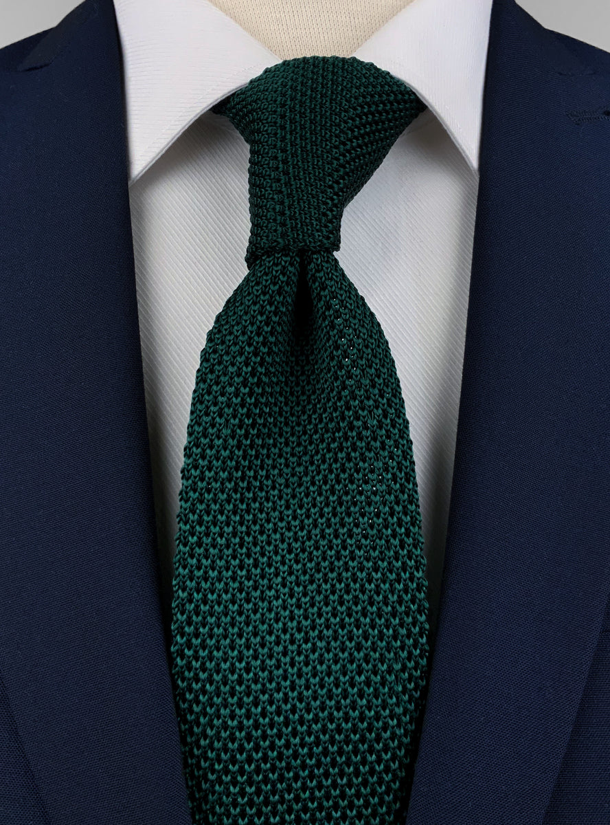 Emerald Green Mulberry Silk Knitted Tie | Knotting Club Emerald Green Mulberry Silk Knitted Tie | Knotting Club