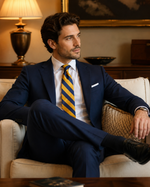 Oxford Navy & Gold Regimental Silk Tie