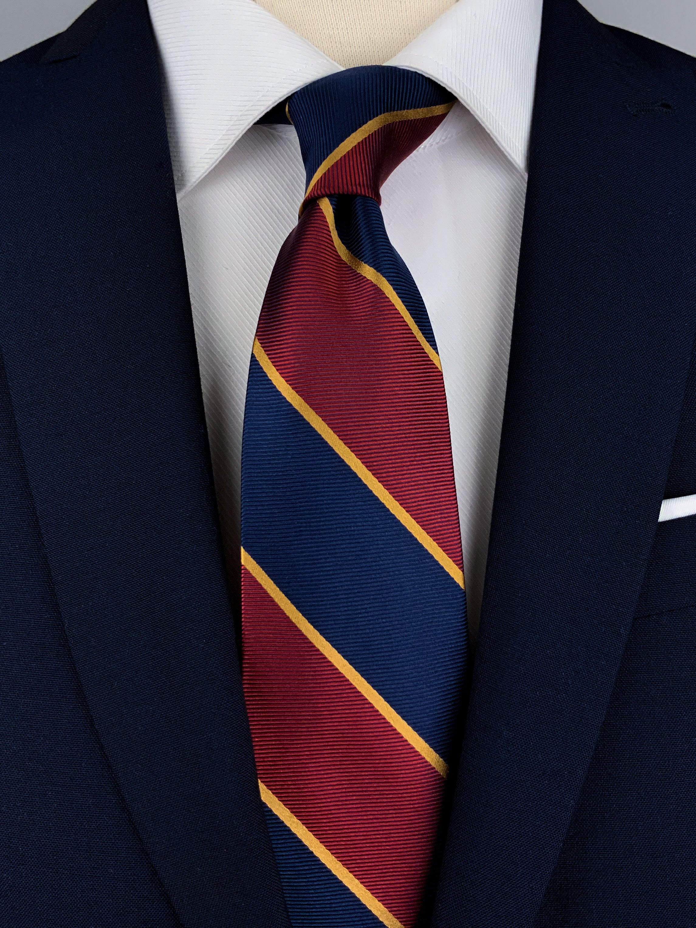 Knotting Club Striped Silk Regimental Tie