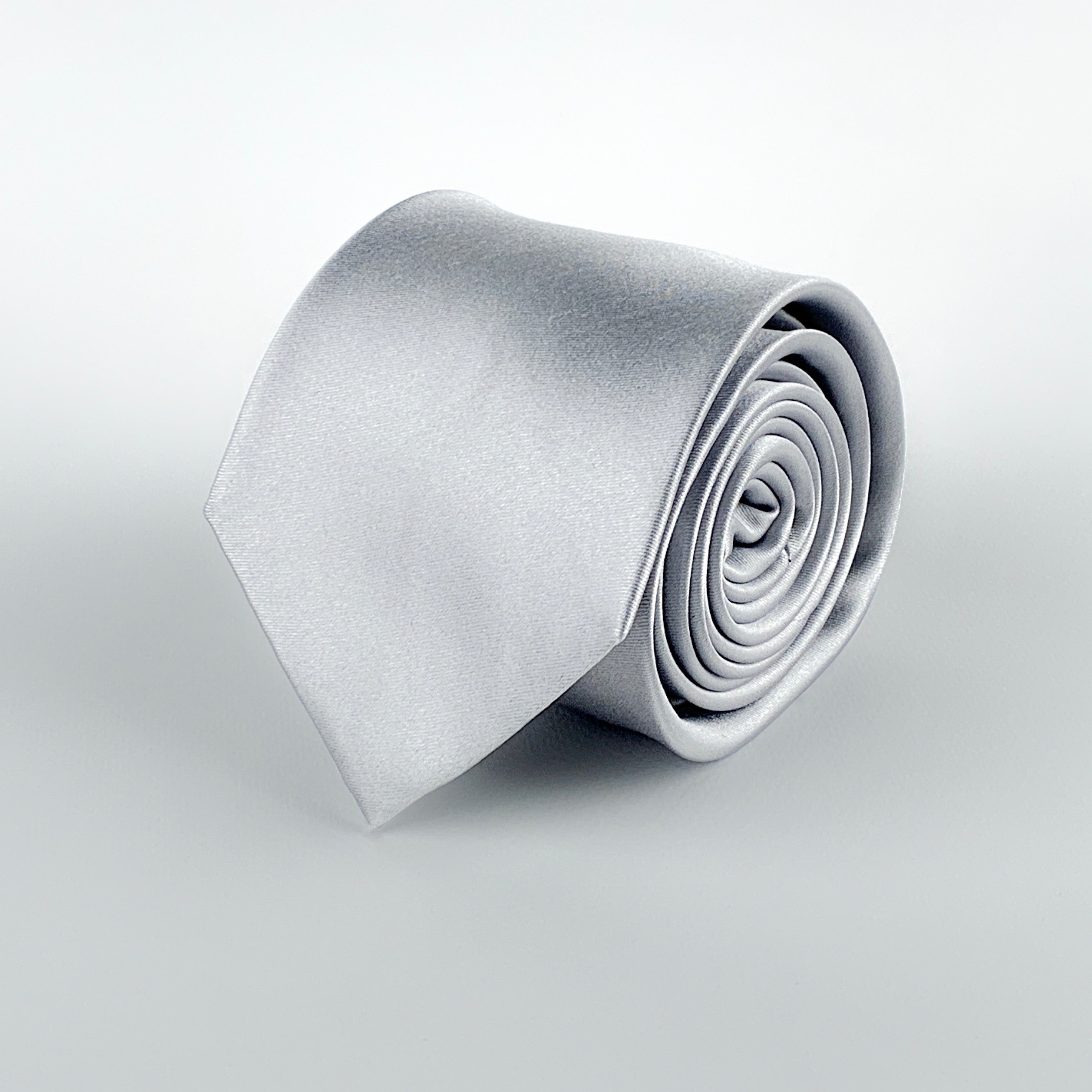 Steel Grey Mulberry Silk Satin Tie