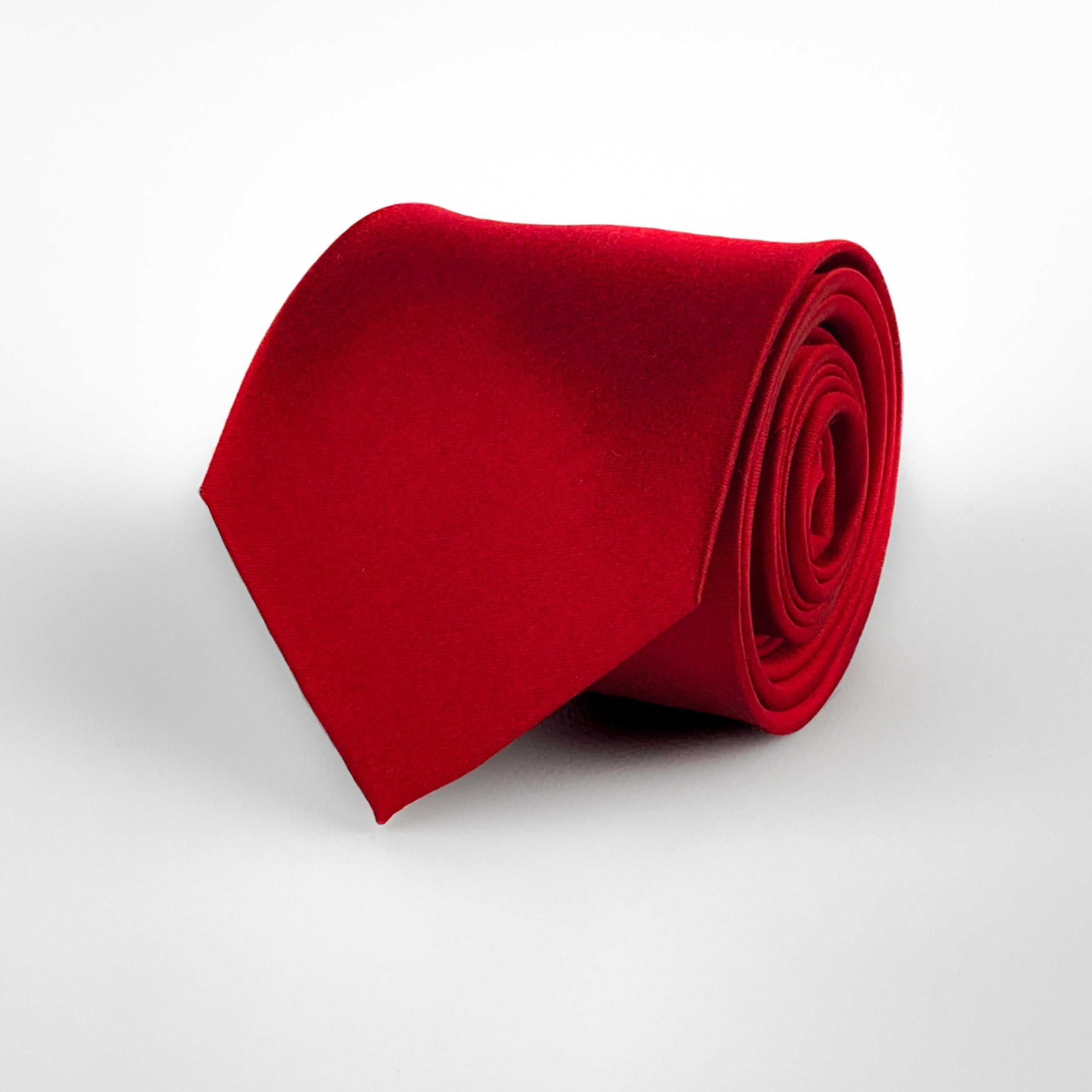 Royal Red Mulberry Silk Satin Tie