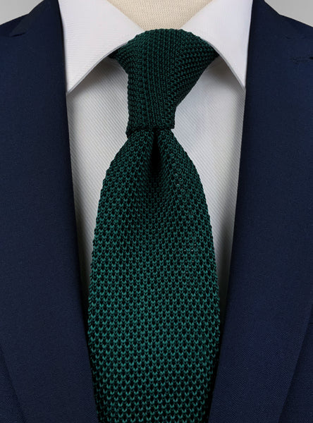 Emerald Green Mulberry Silk Knitted Tie | Knotting Club Emerald Green Mulberry Silk Knitted Tie | Knotting Club