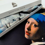 The Magpie historical fine art silk pocket square in a gift box
